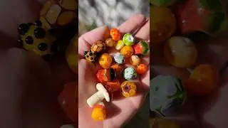Unveiling the magic: kiln-fresh Lampwork Beads 🔥✨️ #glassartistry #beadreveal #handmadetreasures