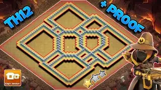 NEW TH12 WAR BASE WITH LINK REPLAY PROOF | ANTI ZAP WITCHES & E-DRAGS & HYBRID | CLASH OF CLANS