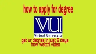 how to get my vu degree urgent