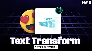 TEXT TRANSFORM effects tutorial (Day-6) Alight Motion.