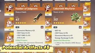 Leveling up Potential Artifacts#5 | Genshin Impact
