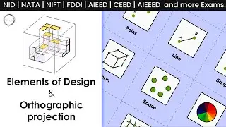IMP. ELEMENTS OF DESIGN & ORTHOGRAPHIC PROJECTION| 2D PLAN,  ELEVATION TO 3D OBJECT | MOCK TEST |TRB
