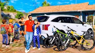 ОТЕЦ И СЫН В GTA 5 - ПРИЕХАЛ К СЫНУ В ЛЕТНИЙ ЛАГЕРЬ! ПОЕЗДКА НА ВЕЛИКАХ СО ШКОЛЬНИКОМ! 🌊ВОТЕР