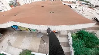 PARKOUR IN PARIS. ROOFGAP JUMP. EXPLORING UNDERGROUND TONNEL.