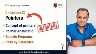 C Programming | Pointers | Call by Reference | Bharat Acharya Education