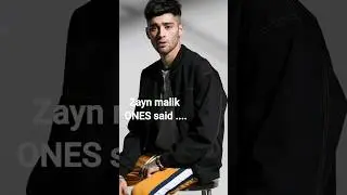 Zayn malik One's Said 💯🥺#ytshorts #zayn #zaynmalik #reality