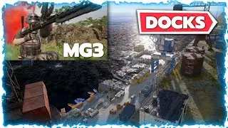 DOCKS IN ERANGEL - MG3 AND DECOY GRENADE | PUBG PC - BlueFox