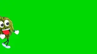 Running custard apple green screen effect