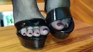 Black Blockheels and Pantyhose 