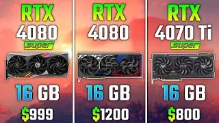 RTX 4080 SUPER против RTX 4080 против RTX 4070 Ti SUPER   Тест в 7 играх