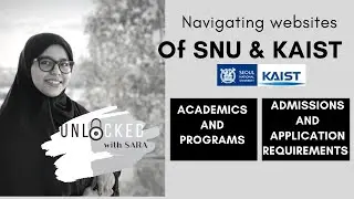 Seoul National University & KAIST websites. Navigating to find info