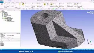 Example 1 - 3D Model part 2 - Meshing & Results - Ansys Workbench