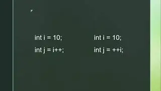 Increment and Decrement Operators