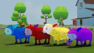 Learn Simple Words in English with Sheep | Toddlers | KG | Best Fun Learning Video | Rhymes