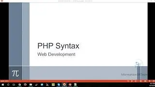 PHP Syntax