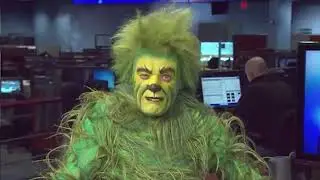 Stefán Karl Stefánsson Being Interviewed As The Grinch