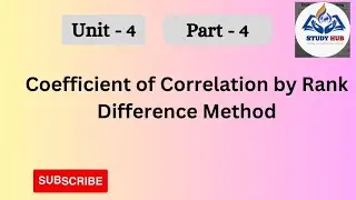 B.ed 2nd semester  / Coefficient of Correlation by Rank difference method