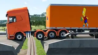 Trucks vs Speed Bumps & others 84 (BeamNG.drive)