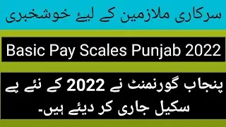 Basic Pay Scale Punjab 2022 full detail in urdu