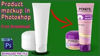 3D product mockup in Photoshop | 3d product mockup  File free Download PSD | 3d design | #3dmockup