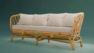 Realistic Rattan Sofa In Blender Part 1 