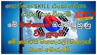 Korean skill test ගැන ඔබ දැනගතයුතු සියළුදේ | Korean skill test 2024 |Korean interview questions 2024