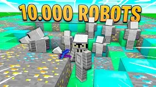 Puse a 10.000 ROBOTS a TRABAJAR para MI en Minecraft Prisons! 🤖