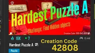 Hardest Puzzle A | wow mode 42808 | bgmi wow parkour map code 42808 | wow map code 42808 