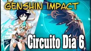 Genshin impact Circuito día 6 Gliding challenge