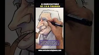 Sketch Caricature of J. R. R. Tolkien #caricaturedrawing #tolkien