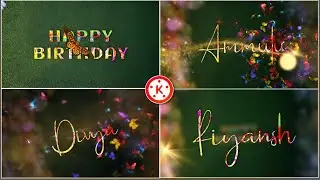 ⚡ Insta trending reel  2 slides birthday wishes video editing in Kinemaster Telugu | Name Art style