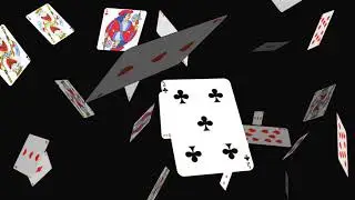 Playing Cards Falling green screen effects