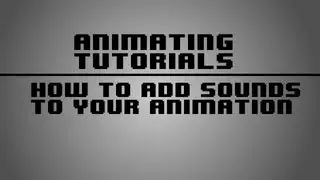 Animating Tutorials: How to add sound
