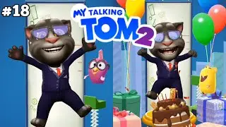 My Talking Tom 2 gameplay walkthrough - Part18 - Birthday lv15, My Tom getting older