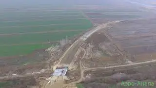 Многоуровневая развязка у Джигинки по пути в Крым из Анапы