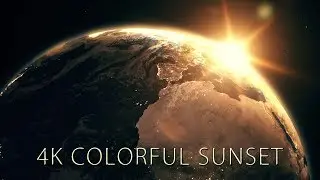 Highly detailed realistic sunrise over planet Earth animation (After Effects)