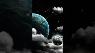 Dark blue earth space galaxy meteor