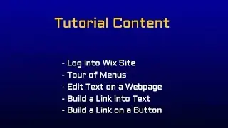 Wix Basics Tutorial
