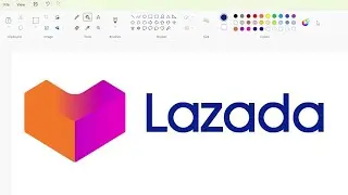 How to draw the Lazada logo using MS Paint | How to draw on your computer
