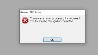 There Was An Error Processing The Document. The File May Be Damaged Or Corrupted. Photoshop