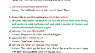 The Surprise Party by JRR Tolkien Question and Answer
