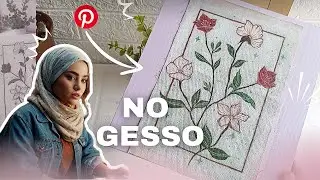 Old Canvas Challenge NO GESSO! | Easy Acrylic Painting Tutorial 
