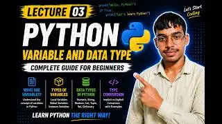 Python Lecture 3 🔥 | Variables & Data Types Explained | Full Theory for Beginners