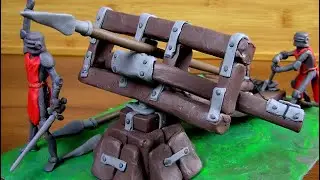 Medieval ballista of plasticine.