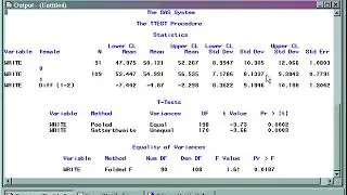 SAS- Intro to Analyze Data, Part 1