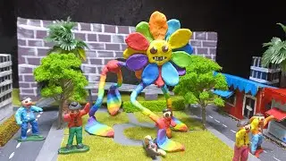 😱 Making DAISY RAINBOW ! Poppy Playtime Chapter3 | Leovincible &Trevor Henderson Creatures with Clay