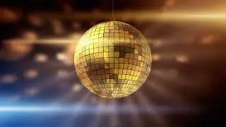 Spinning Gold Disco Ball Vj Loop - Disco Ball Animation Party Background