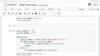 Python: Module 4: Lesson 3: while True loop:English: Saima Academy