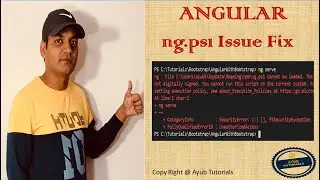 NG.PS1 Issue with Angular (ng serve) | Ayub Tutorials
