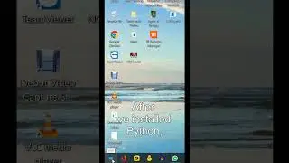 We install Python and may open its window by using the Start Button of the Task Bar and mouse Wheel
